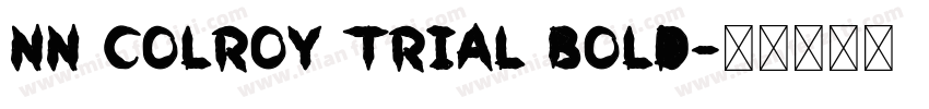 nn colroy trial bold字体转换